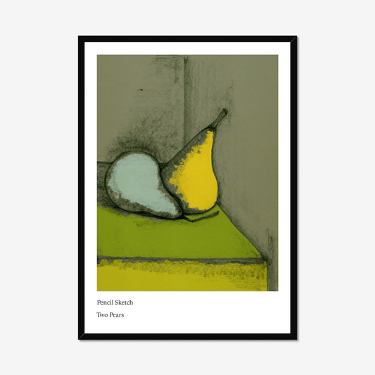 "Contemporary Duality Pairs Art Print featuring geometric shapes on matted fine art paper"