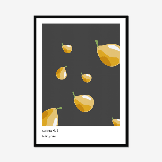 Abstract wall art print titled "Falling Pairs," showcasing a harmonious blend of shapes in soft colors, printed with archival inks on premium paper. Ideal for contemporary home decor.

